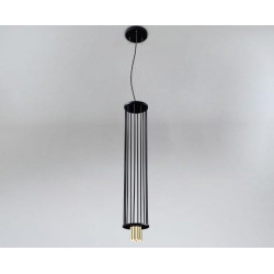 Suspension luminaire design DOHAR IHI 8xG9 - noir / laiton