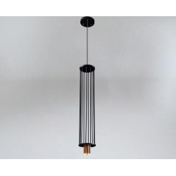 Suspension luminaire design DOHAR IHI 8xG9 - noir / cuivre