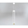 Suspension luminaire DOHAR IHI 8xG9 - blanc / laiton