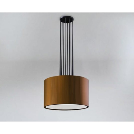 Lampe Suspendue avec abat-jour DOHAR IHI E27 - noir / cuivre