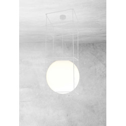 Lampe Suspendue industrielle DOHAR POO E27 - blanc