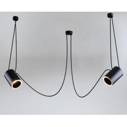 Suspension luminaire design Dohar DUBU 2xE14 - noir