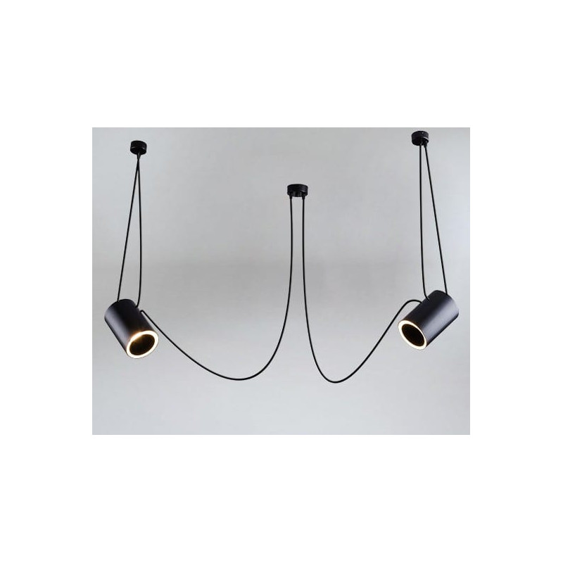 Suspension luminaire design Dohar DUBU 2xE14 - noir