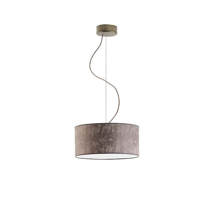 Lampe en suspension abat jour Design HAJFA Ø30 E27 - or / gris