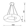 Luminaire Design suspendue LIMA 60cm LED 40W 4000K - blanc