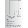 Lampe Suspendue design LIBRA 3xE14 blanc