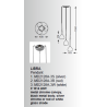 Suspension luminaire design LIBRA 3xE14 argent