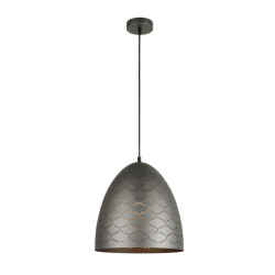 Lampe Suspendue design LEILANI E27 - noir / gris