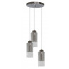 Suspension design LIBANO 3xE27 - argent