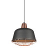 Suspension industrielle Design LOFT ANNIKA E27 - gris / cuivre