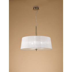 Lampe Suspendue avec abat-jour LOEWE 3xE14 - laiton / blanc