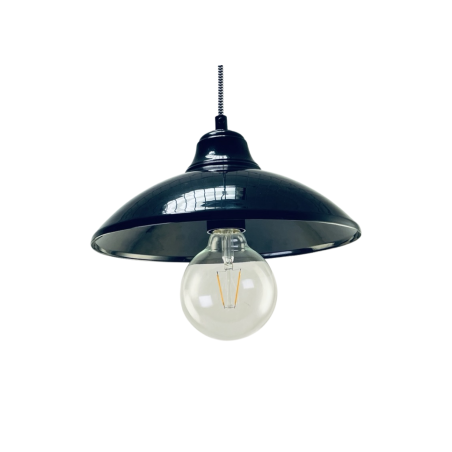 Lampe Suspendue industrielle LOFT FOLK E27 - noir
