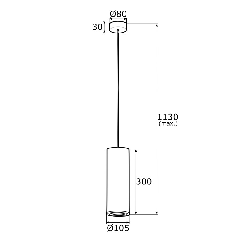 Suspension luminaire LINEA E27 - noir / or