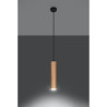 Suspension luminaire design LINO GU10 - noir / bois