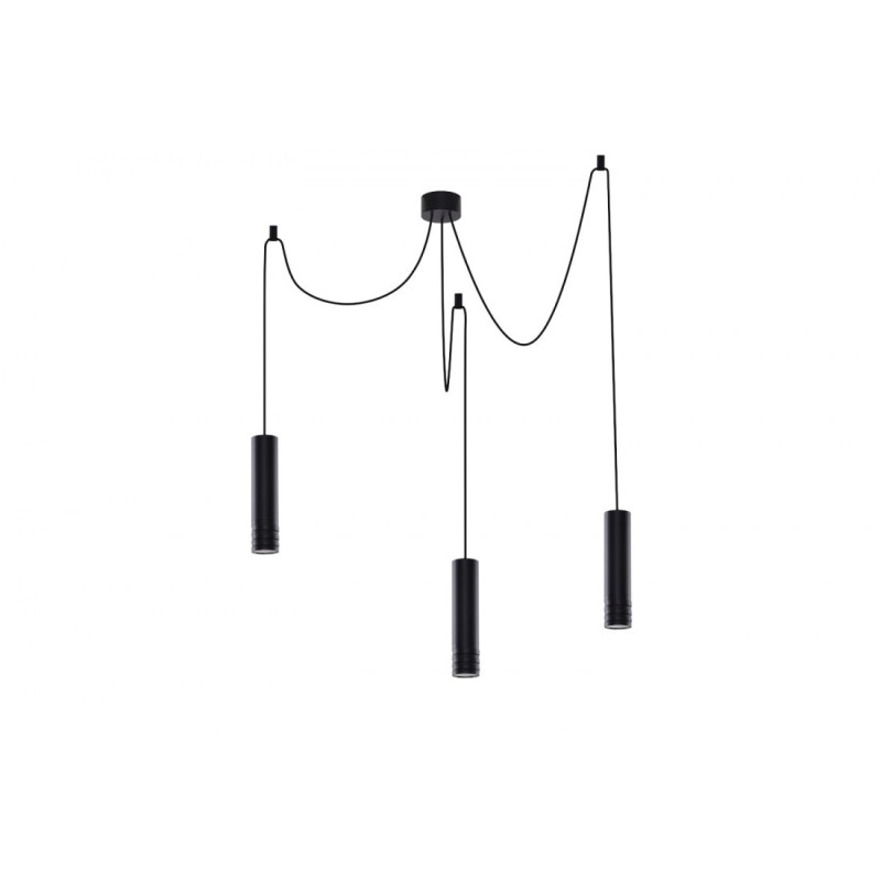 Lampe Suspendue design LOCUS araignée 3xGU10 - noir