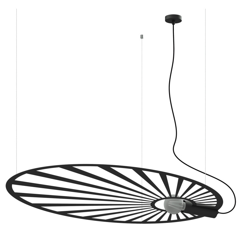 Suspension luminaire design LEHDET E27 - noir