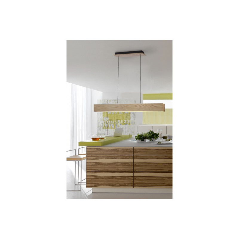 Lampe Design suspendue LARIA WOOD LED UP-10W DOWN-40W bois