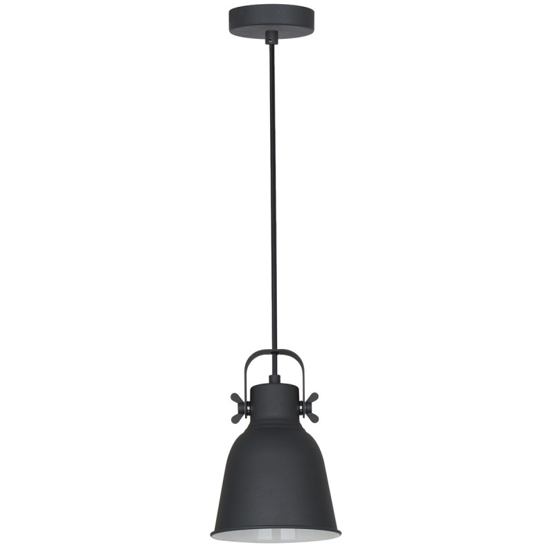 Luminaire Industriel Suspension LAVARE E27 - noir / blanc