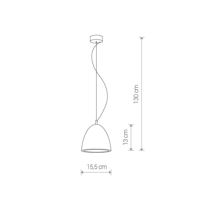 Lampe Suspendue industrielle LAVA S GU10 - béton