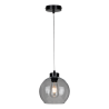 Suspension luminaire LAGUNA E27 - noir / fumé