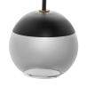 Lampe Suspendue design LARA 1P E27 - noir / argent