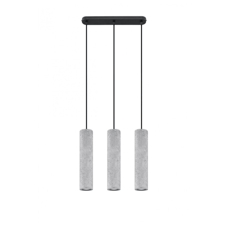 Suspension luminaire LUVO 3 GU10 - noir / gris