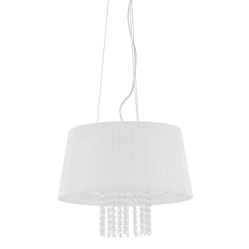 Lampe suspendue LUISA E14 blanc Cristal