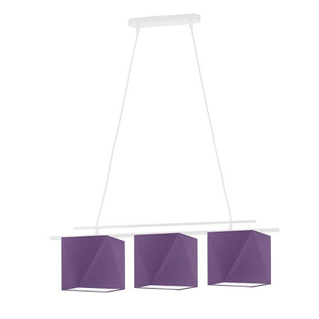Suspension luminaire MALIBU 3xE27 - blanc / violet