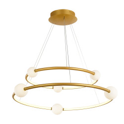 Lampe Design suspendue LOZANNA LED 86W 3000K - bronze antique / blanc
