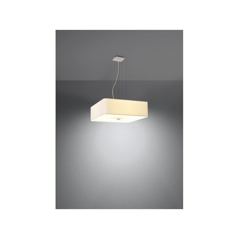 Lampe Suspendue avec abat-jour LOKKO 55x55 5xE27 - blanc