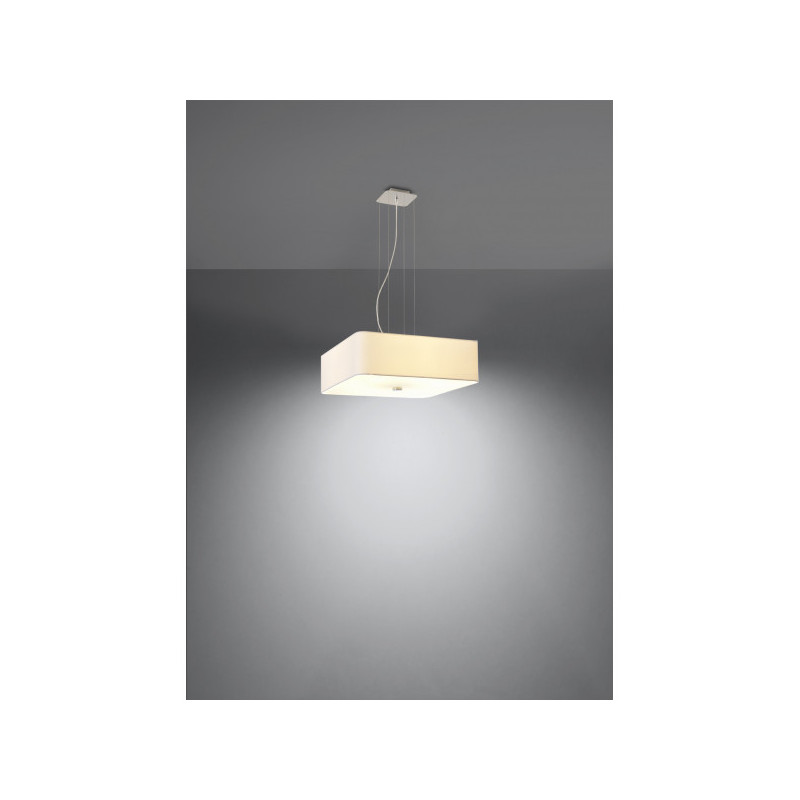 Lampe en suspension abat jour Design LOKKO 45x45 5xE27 - blanc