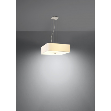 Lampe en suspension abat jour Design LOKKO 45x45 5xE27 - blanc