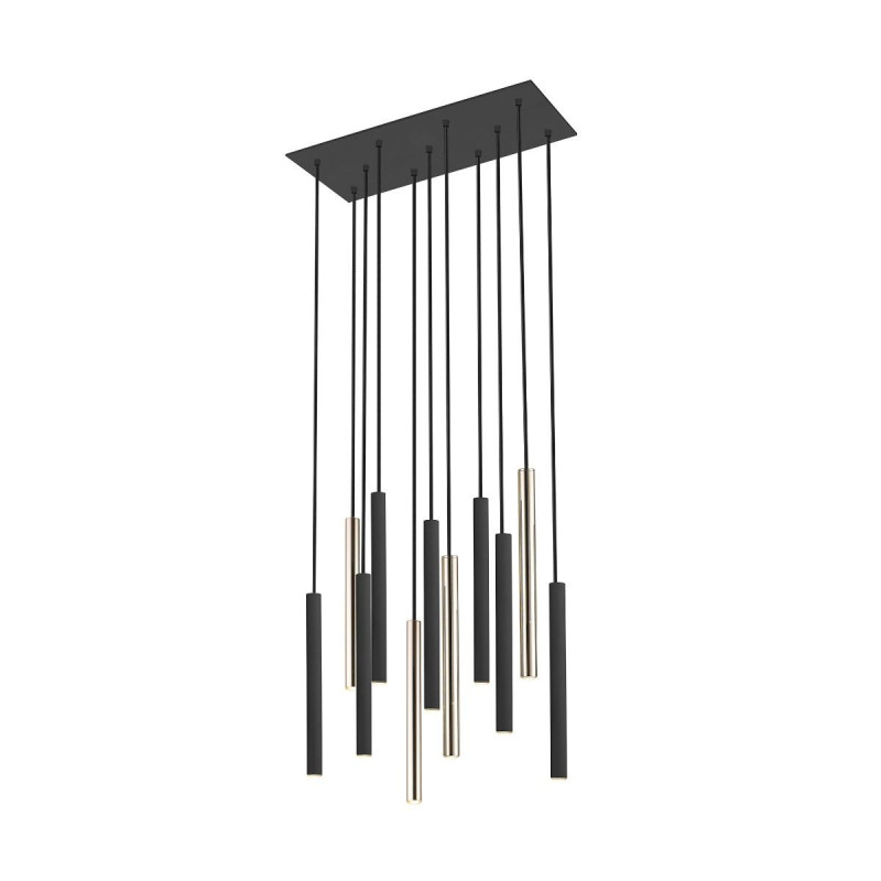 Luminaire Design suspendue LOYA LED 11x5W 3000K - noir / or