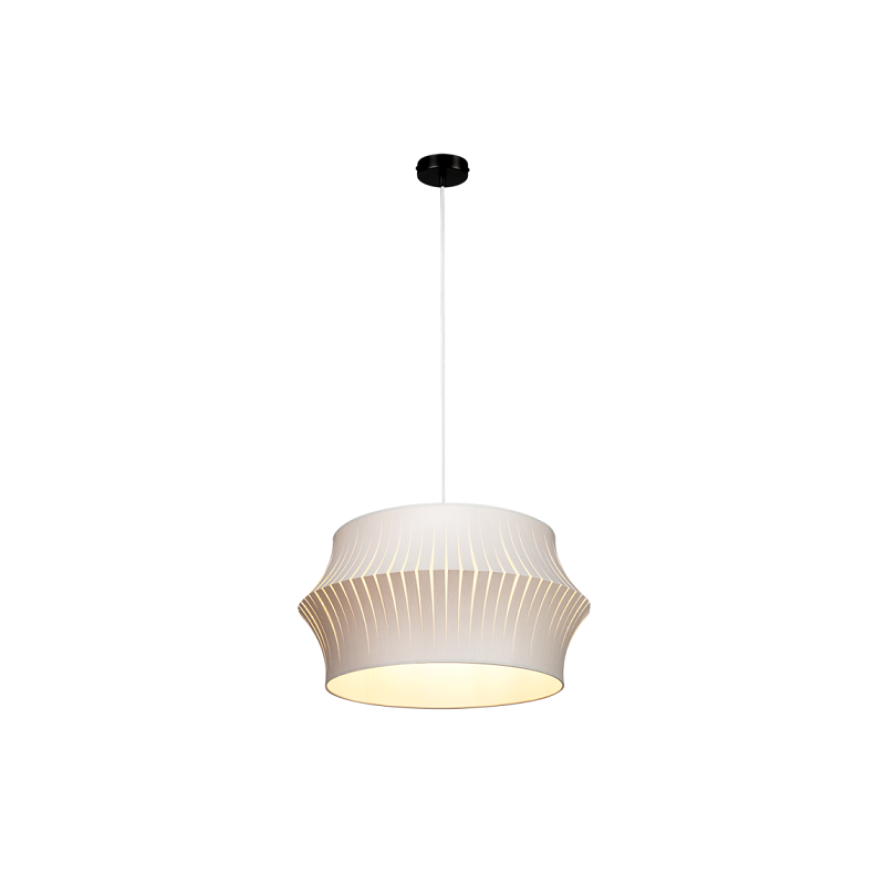 Lampe Suspendue avec abat-jou LOTUS E27 - noir / gris