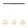 Lampe en suspension abat jour Design LOTUS 3xE27 - noir / gris