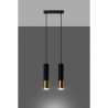 Lampe Suspendue design LOOPEZ 2xGU10 - noir / or