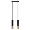 Lampe Suspendue design LOOPEZ 2xGU10 - noir / or