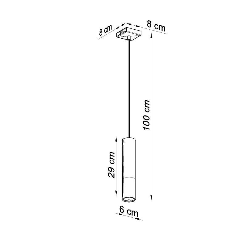 Suspension luminaire LOOPEZ GU10 - noir / chrome