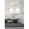 Lampe Suspendue design IBOR 2xE27 - blanc / or