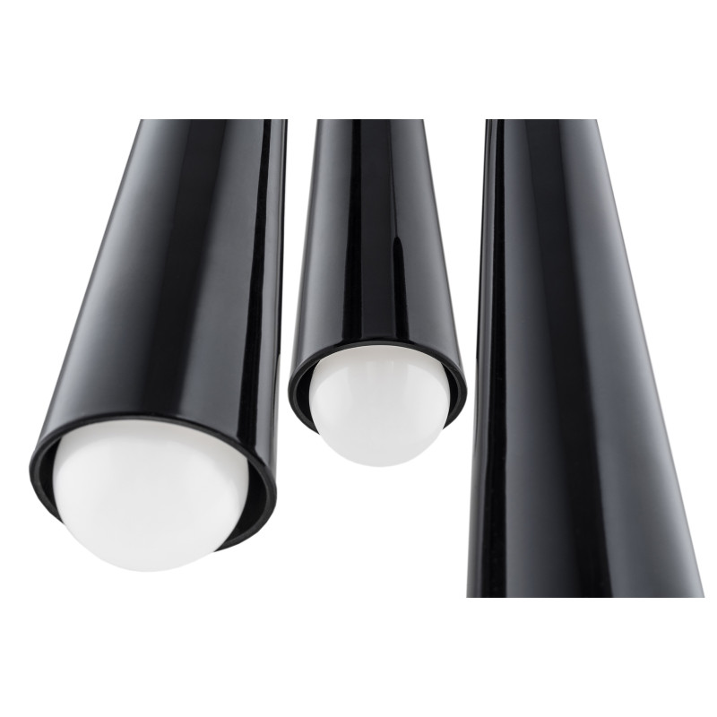 Lampe Suspendue design HOLLYWOOD 3xE14 - noir