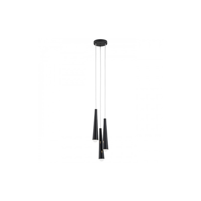 Lampe Suspendue design HOLLYWOOD 3xE14 - noir