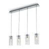 Lampe suspendue IGUAZU 'SP4 E14 chromé Cristal