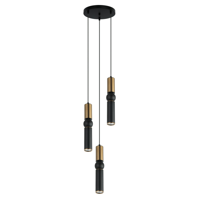 Suspension luminaire ISIDORA 3xGU10 - laiton / noir