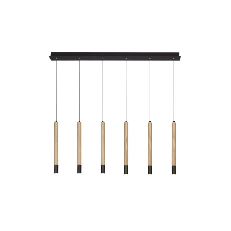 Luminaire Design suspendue IZOLDA LED 30W 3000K - noir / bois