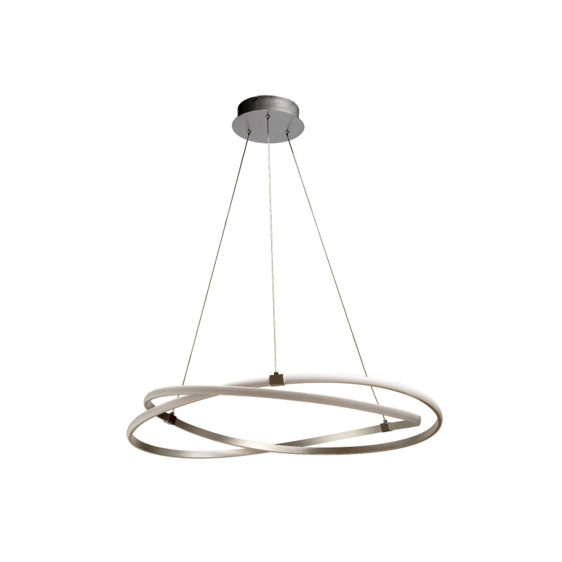 Luminaire Design suspendue INFINITY PLATA LED 42W 3000K - chrome / argent