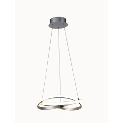 Lampe Design suspendue INFINITY PLATA LED 30W 3000K - chrome / argent