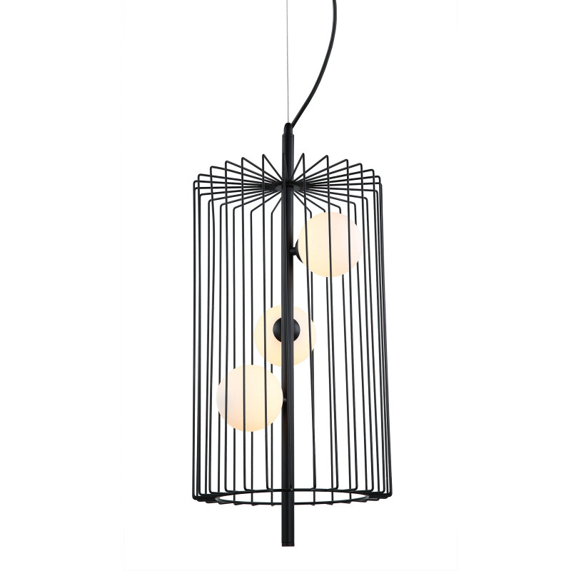 Lampe Suspendue design HAYDEN 3xG9 25W - noir