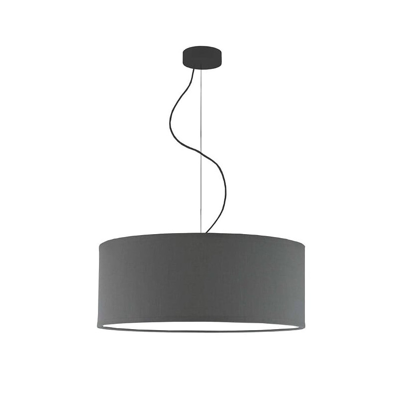 Lampe en suspension abat jour Design HAJFA Ø60 E27 - noir / gris