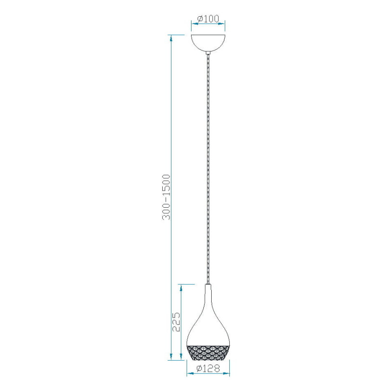 Lampe Suspendue design KHALIFA GU10 - cuivre