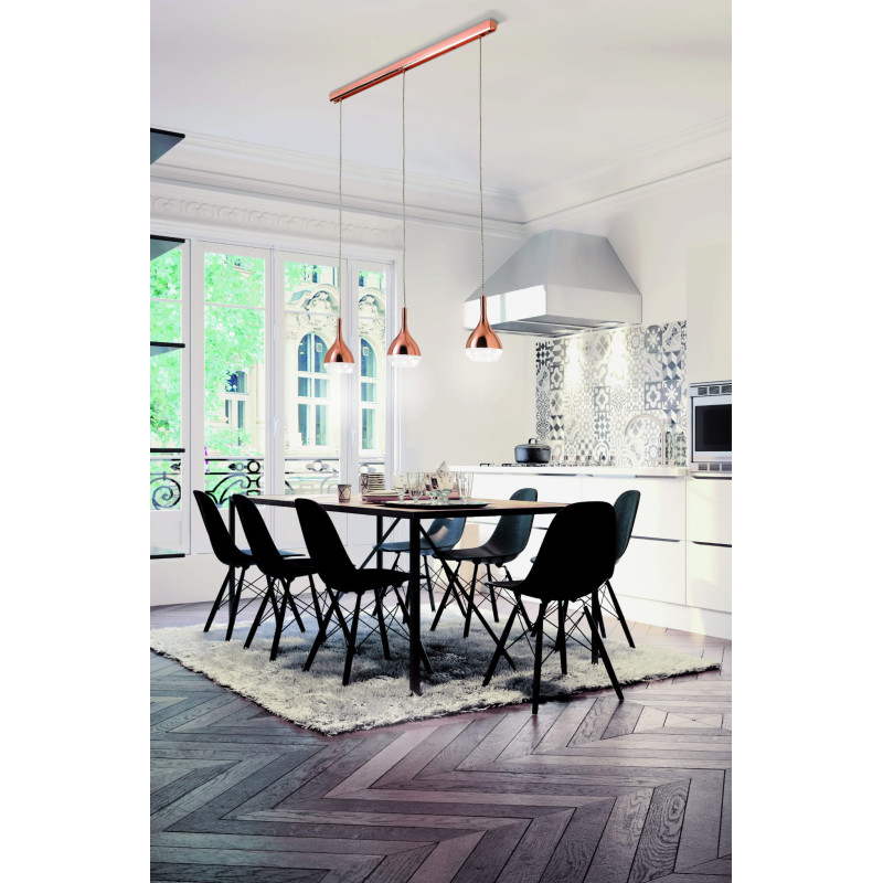 Suspension luminaire design KHALIFA 3xGU10 - cuivre